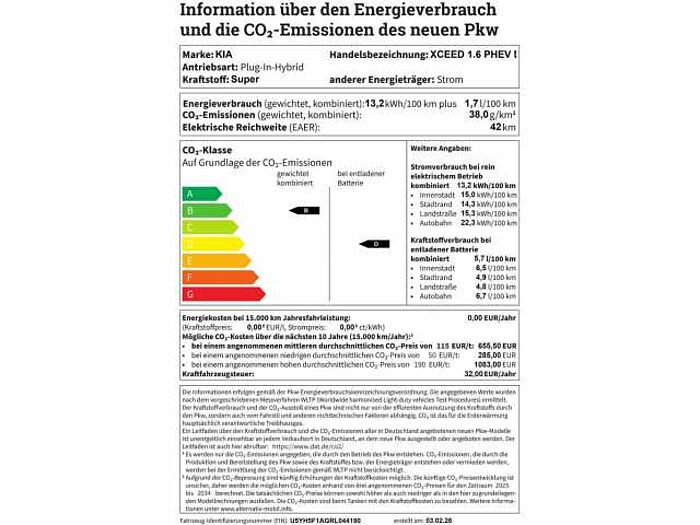 Kia XCeed Spirit PHEV - Technologiepaket 18'...