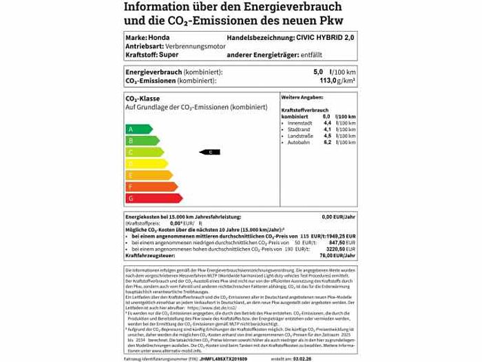 Honda CIVIC HYBRID 2,0 SPORT. ..