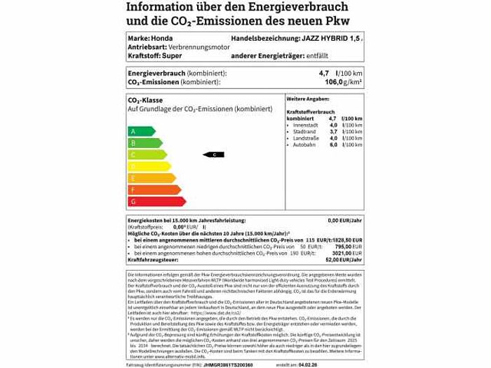 Honda JAZZ HYBRID 1,5 ADVANCE SPORT...